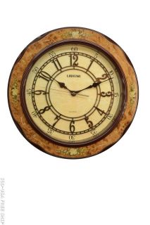 Imported Italian Style In Laid Wood Wall Clock Free Ship.