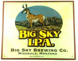 Big Sky Brewing (Moose Drool)   IPA Metal Beer Sign (Tin Tacker ) New!