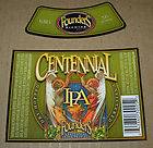  BREWING CO 2 pc label set CENTENNIAL IPA Unused craft beer brewery