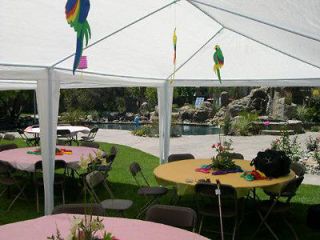 Palm Springs 10 x 20 White Party Tent Wedding Canopy Gazebo with 6 