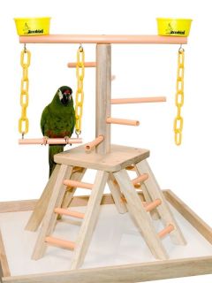 Parrot Pet Bird Playland Table Top Perch Play Gym 20