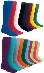 NEW 12 Pair Solid Football Sport Socks in Your Color/Size