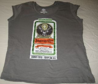 JAGERMEISTER Bottle Logo Serve Cold Keep On Ice gray Tank Top womens 