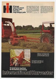 1974 IH International Harvester 555 Forage Harvester Ad