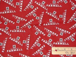 International Harvester Farmall Tractors Fabric by the 1/2 Yard BTHY