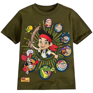 NWT Disney Store Character Panel Jake and the Never Land Pirates Tee T 
