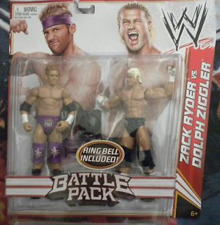 WWE Battle Pack ZACK RYDER vs. DOLPH ZIGGLER with Ring Bell New Mattel 