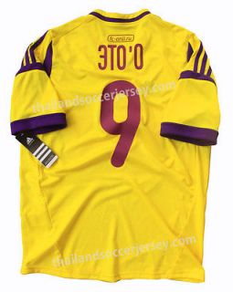   Russian FC Anji Anzhi Makhachkala Home Shirt Yellow Etoo #9 Jersey *L