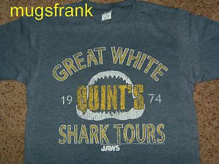 New Jaws Movie Quints Great White Shark Tours T Shirt