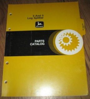 John Deere 3 and 5 Log Splitter Parts List Catalog Manual Book PC 1670
