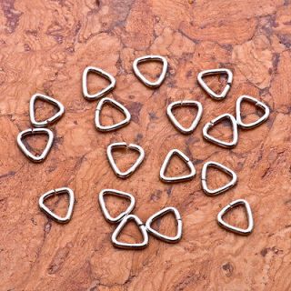17PCS 5X5X1MM 100% SOLID .925 STERLING SILVER TRIANGLE OPEN JUMP RINGS 