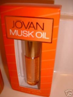 ORIGINAL JOVAN MUSK PERFUME/PAFUM OIL .33oz DISCONTINUE