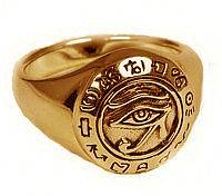 24kt Gold vermeil Egyptian Eye of Horus Ring Egypt ring