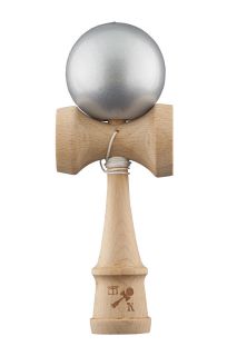 Momma Kendama SOLID Metallic Silver, Includes Extra String
