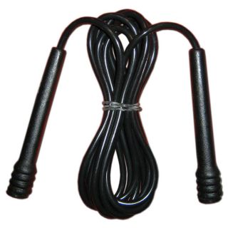 SOLID BLACK MUAY THAI BOXING MMA SPEED SKIPPING ROPE