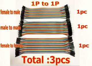 x40PCS Dupont Wire Jumper Cable 2.54 1P 1P Male Male/Female Female 