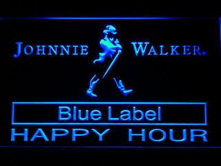 636 b Johnnie Walker Blue Label Happy Hour Neon Sign
