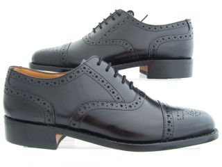John White Winchester Mens Black Leather Brogues 7.5 10