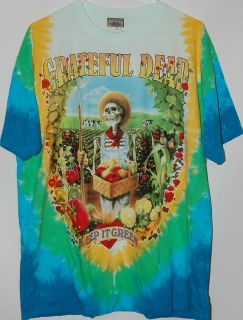 Grateful Dead Keep it Green Tie Dye Tiedye T tee Shirt by Liquid Blue 