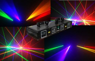 Brand New Quad RGVY DMX disco stage DJ laser light show system