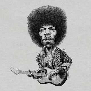 Jimi Hendrix Experience Electric Ladyland Guitar Caricature Hoodie