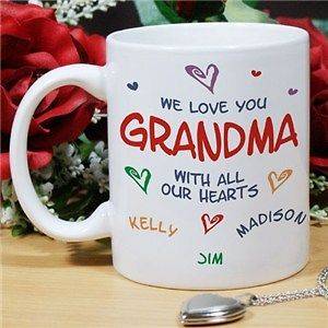 Personalized All our hearts Coffee Cup Mom Grandma Aunt