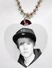 JUSTIN BIEBER Photo Charm Heart Necklace AWESOME