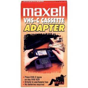 MAXELL 290060 VHS C Cassette Adapter, Play VHSC Tape in a VCR Player