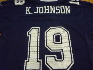   Cowboys K. Johnson football jersey size youth large L 14 16    NICE