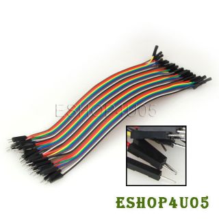 40 pcs Dupont wire cable Line 1p 1p pin connector M/F Male Female 20cm 
