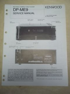Kenwood Service Manual~DP ME9 CD Compact Disc Player~Original~Repair