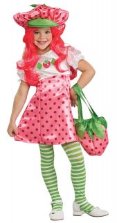 Strawberry Shortcake Pink Dress Up Halloween Cute Deluxe Child Costume