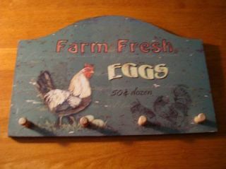   FRESH EGGS Farm Rooster Chicken Vintage Kitchen Decor Sign NEW