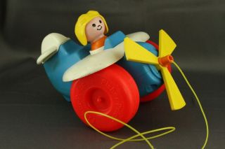   2017 Hard Plastic Toy Toddler Fisher Price Little People Airplane 1980