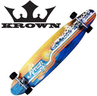 New Krown Complete KickTail Skateboard Longboard Sunset