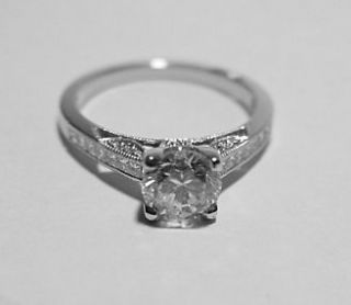 Tacori Platinum Engagement Ring w 1.05 G SI2 GIA