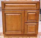 30 Inch Heritage Style Caramel Bathroom Vanity Fluted Right Drawers 