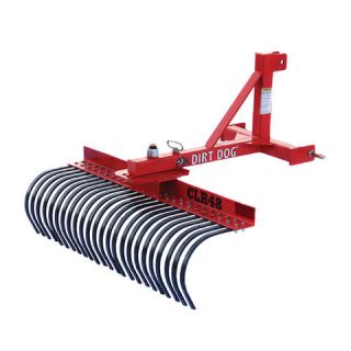Dirt Dog CLR 48 48 3 Point Landscape Rake for Compact Tractors