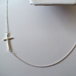 sideways cross necklace in Necklaces & Pendants