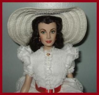   SHIPPING White Picture HAT Fits Franklin Mint/Tonner SCARLETT OHARA