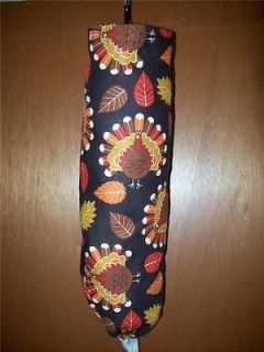   Leaves Thanksgiving or Fall Plastic Bag Holder w/ Loop to Hang