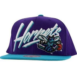 Mitchell And Ness Charlotte Hornets Retro Snapback Cap (purple / teal)