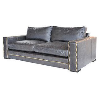 vintage leather sofa in Home & Garden