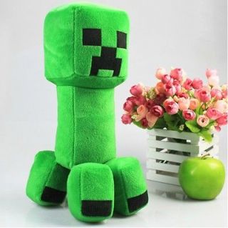 Rare Handcrafted fans art Minecraft Creeper Face Game Plush 4 legs 