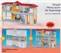 PLAYMOBIL ADD ON 7464 SCHOOL BUILDING EXTENSION   NEW, UNOPENED 