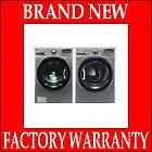 LG Front Load Steam Washer Dryer WM3470HVA DLEX3470V Graphite Steel 