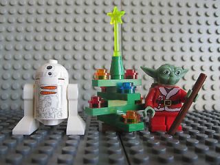 Lego Star Wars Santa Yoda, Snow man R2 D2, and Christmas Tree