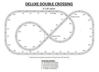 Lionel FasTrack Deluxe Double Crossing 5 ft x 10 ft Layout Track Pack