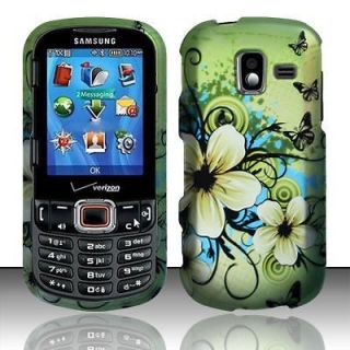 Newly listed for Samsung Intensity III WHITE FLOWER GREEN COVER HARD 