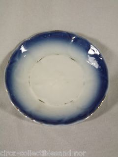 Antique Flow Blue Butter Pat Open Flower Shape 3 1/4 China